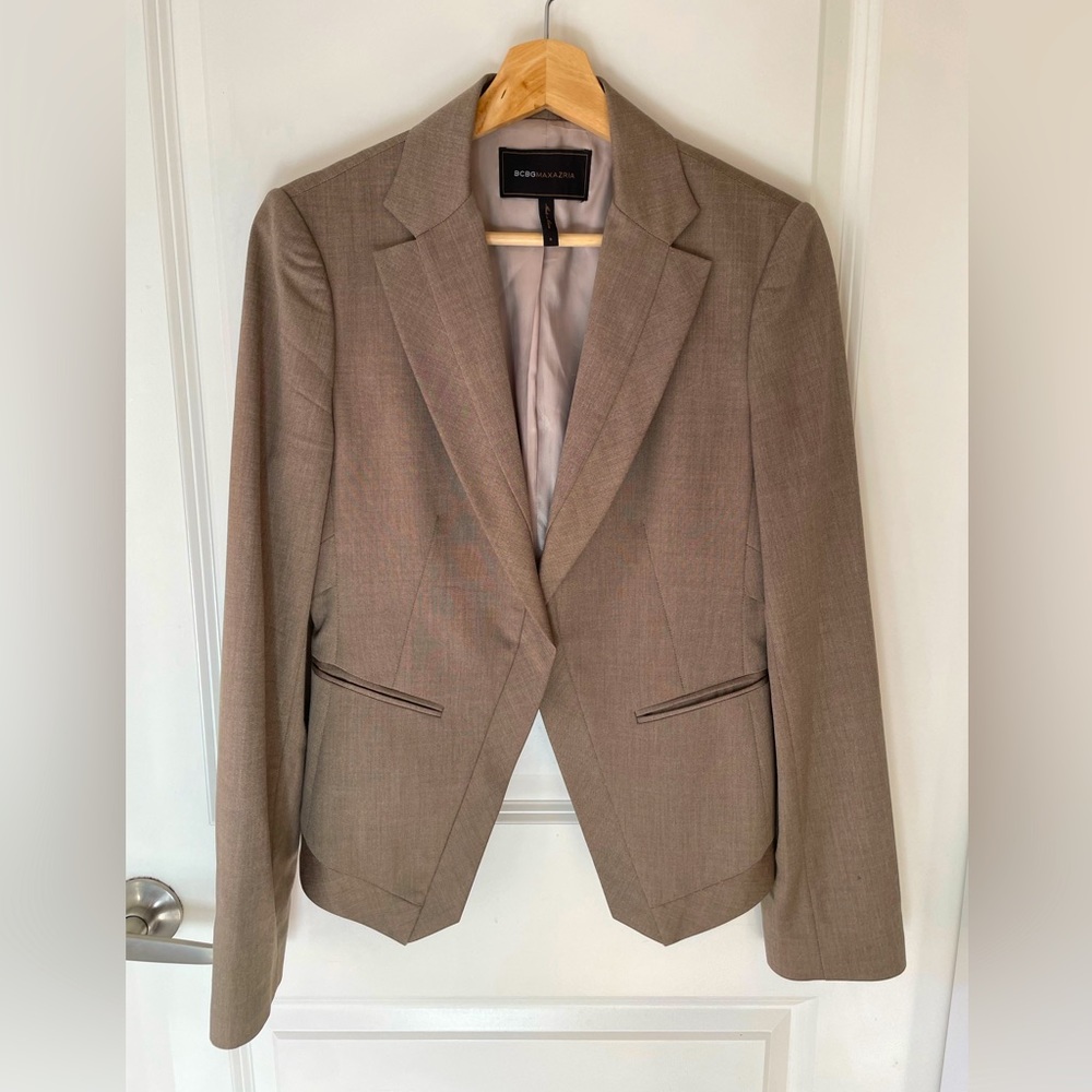BCBG Max Azaria | Tuxedo Style | Size S | Fully Lined | Wool Blend | Dry Clean - Picture 1 of 8